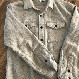 Grey Button down flannel